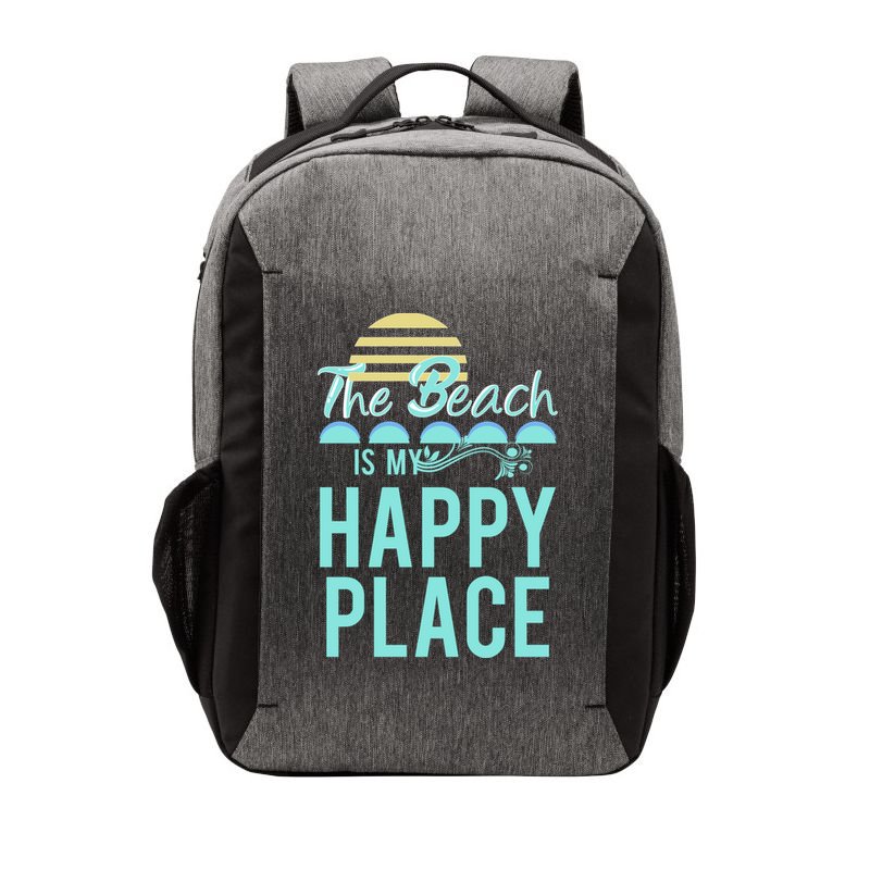 The Beach Is My Happy Place Design Cute Gift Vector Backpack