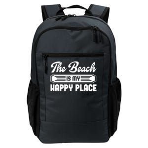 The Beach Is My Happy Place Graphic Tees Funny Gift Daily Commute Backpack