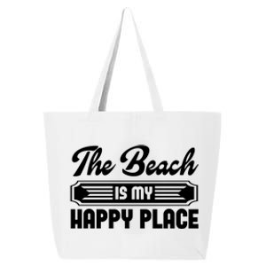 The Beach Is My Happy Place Graphic Tees Funny Gift 25L Jumbo Tote