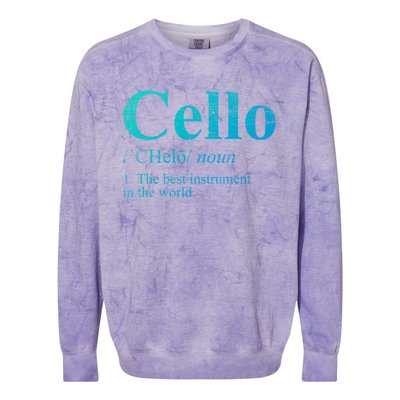 The Best Instrut In The World Cello Great Gift Colorblast Crewneck Sweatshirt