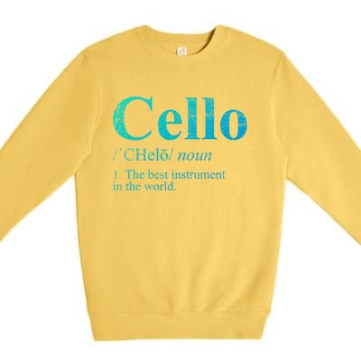 The Best Instrut In The World Cello Great Gift Premium Crewneck Sweatshirt