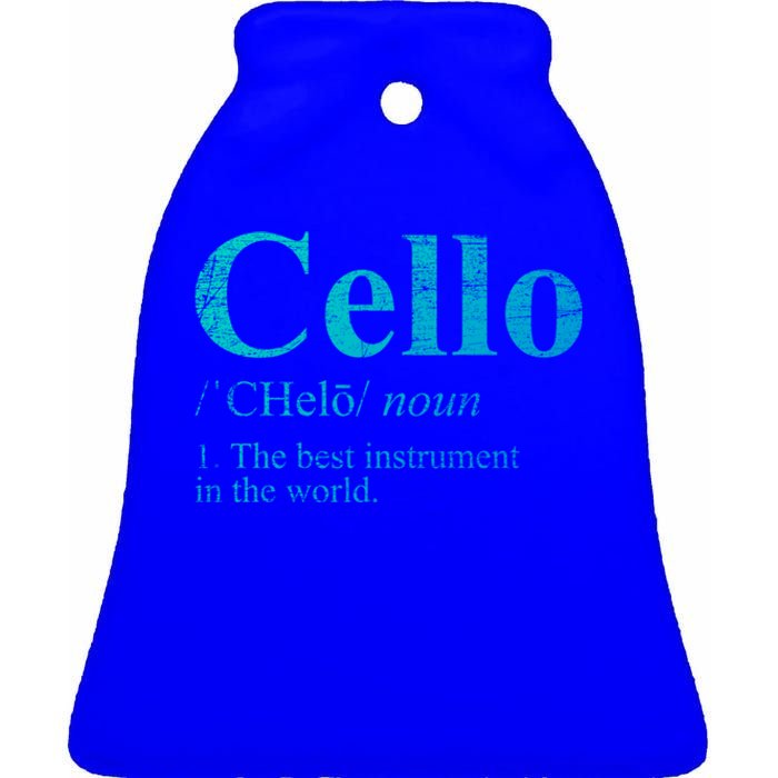 The Best Instrut In The World Cello Great Gift Ceramic Bell Ornament