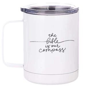 The Bible Is Our Compass Christianity Faith 12 oz Stainless Steel Tumbler Cup