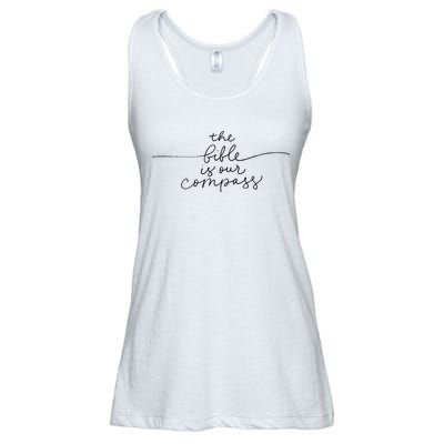 The Bible Is Our Compass Christianity Faith Ladies Essential Flowy Tank