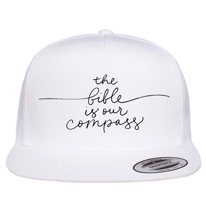 The Bible Is Our Compass Christianity Faith Flatbill Hat