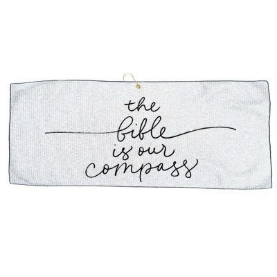 The Bible Is Our Compass Christianity Faith Large Microfiber Waffle Golf Towel
