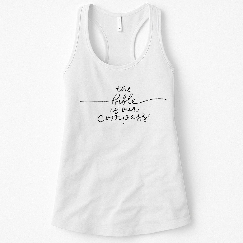 The Bible Is Our Compass Christianity Faith Womens Tank Top