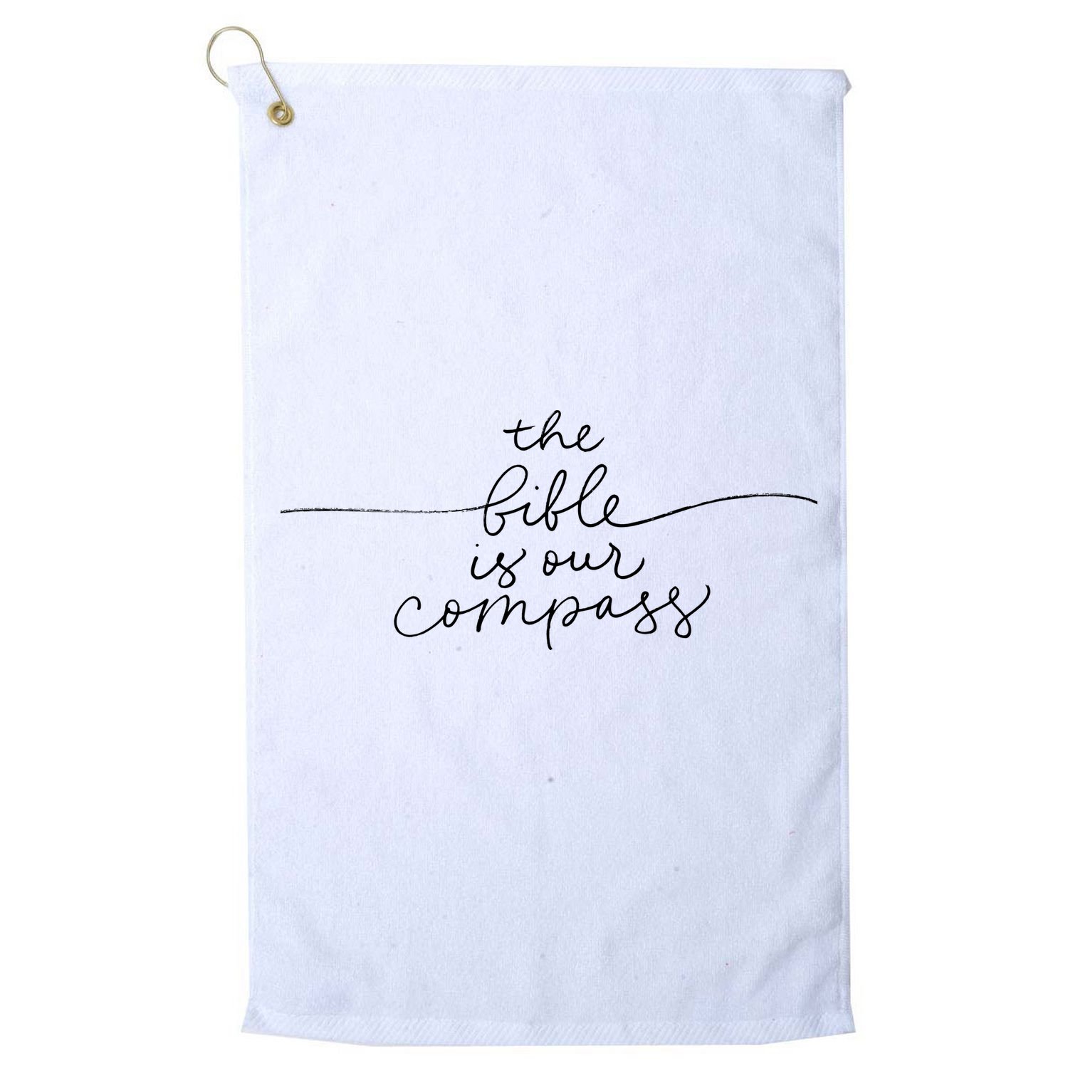 The Bible Is Our Compass Christianity Faith Golf Towel