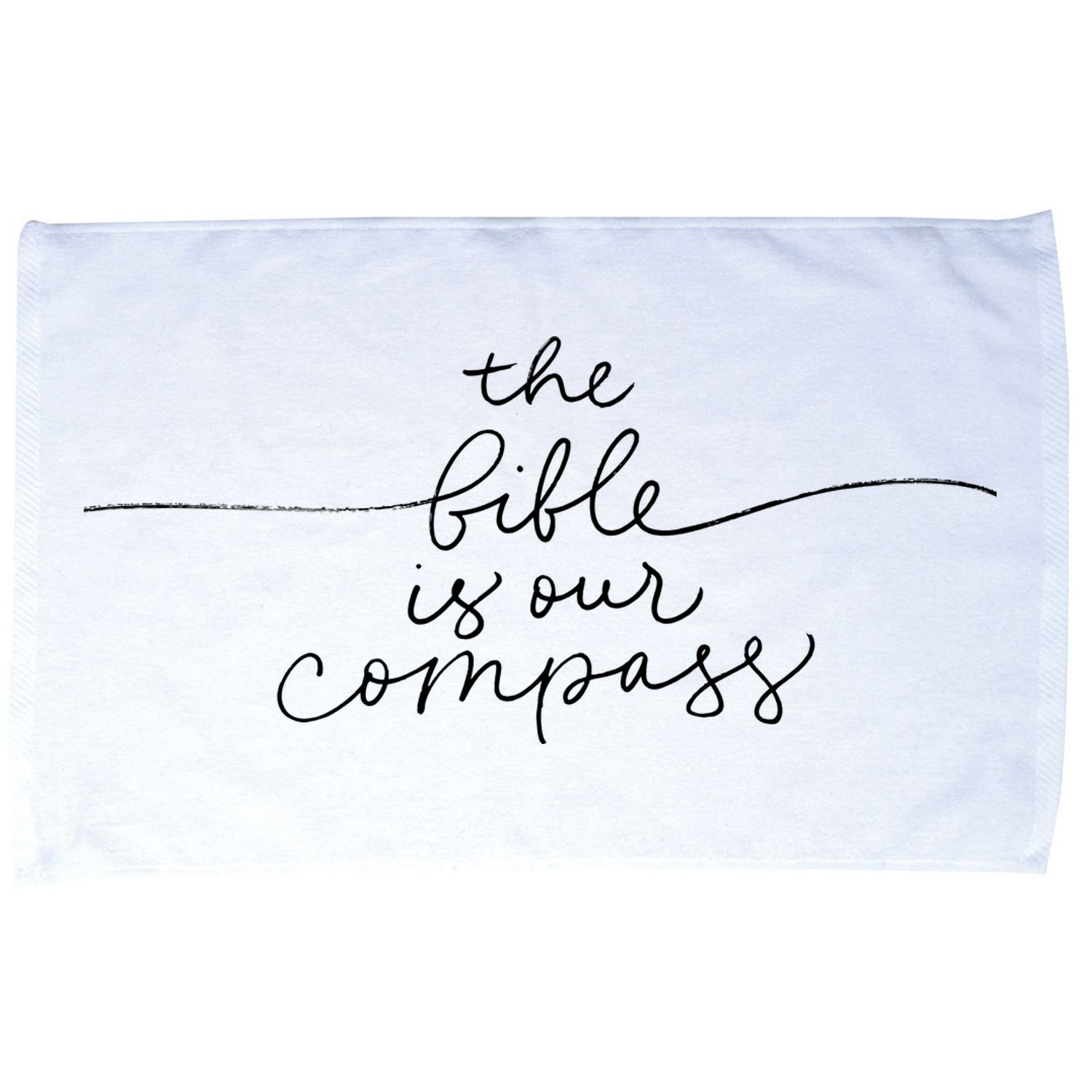 The Bible Is Our Compass Christianity Faith Microfiber Hand Towel