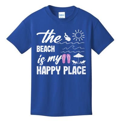 The Beach Is My Happy Place Vacation Family Beach Summer Gift Kids T-Shirt