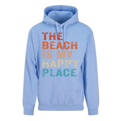 The Beach Is My Happy Place Fun Summer Beach Lover Gift Unisex Surf Hoodie