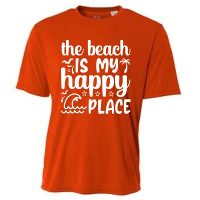 The Beach Is My Happy Place Gift Cooling Performance Crew T-Shirt