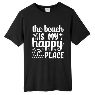 The Beach Is My Happy Place Gift Tall Fusion ChromaSoft Performance T-Shirt