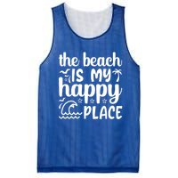 The Beach Is My Happy Place Gift Mesh Reversible Basketball Jersey Tank