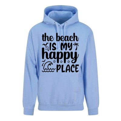 The Beach Is My Happy Place Gift Unisex Surf Hoodie