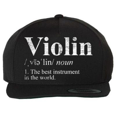 The Best Instrut In The World Definition Violin Cool Gift Wool Snapback Cap