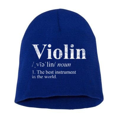 The Best Instrut In The World Definition Violin Cool Gift Short Acrylic Beanie