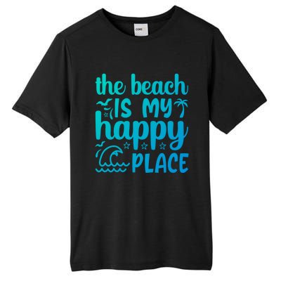 The Beach Is My Happy Place Gift Tall Fusion ChromaSoft Performance T-Shirt