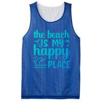 The Beach Is My Happy Place Gift Mesh Reversible Basketball Jersey Tank