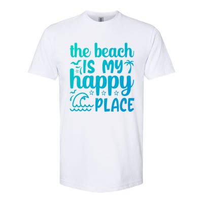 The Beach Is My Happy Place Gift Softstyle CVC T-Shirt