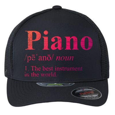 The Best Instrut In The World Piano Gift Flexfit Unipanel Trucker Cap