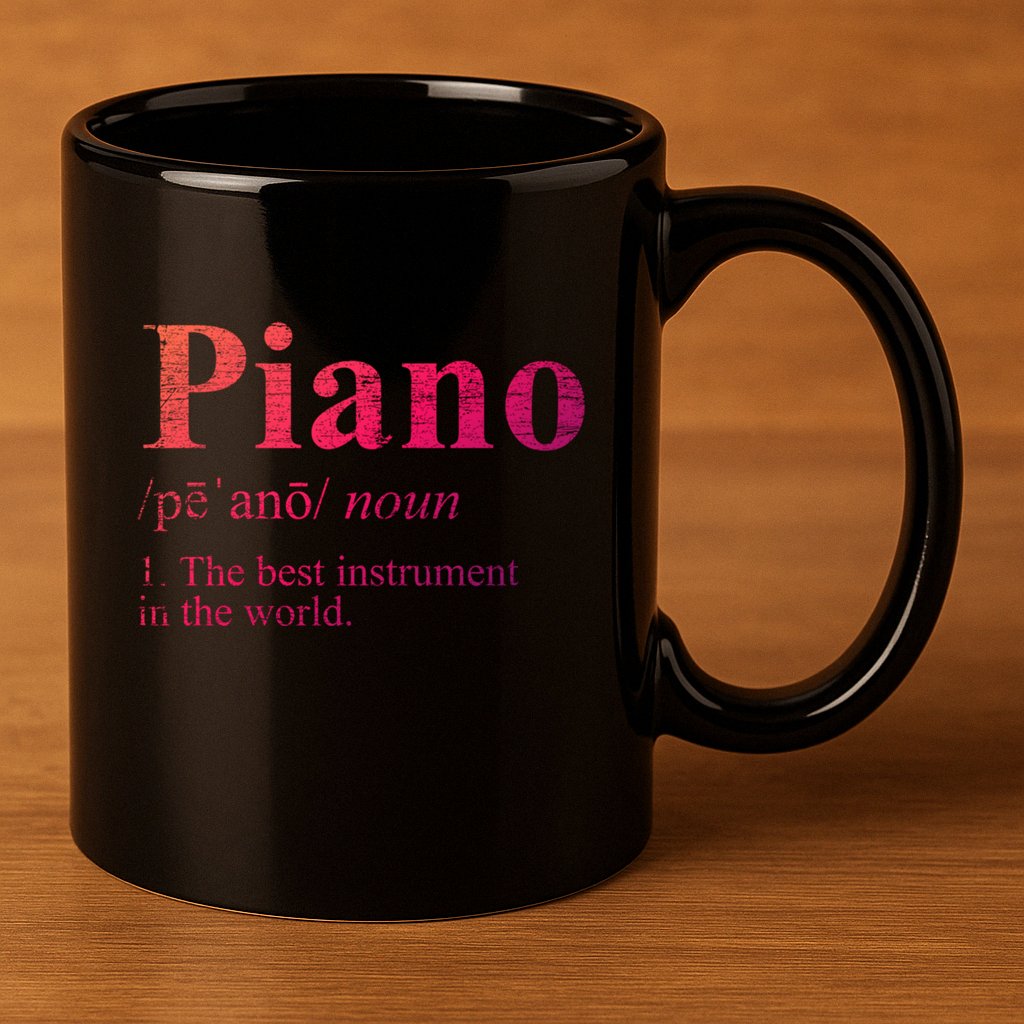 The Best Instrut In The World Piano Gift 11oz C Handle Ceramic Mug