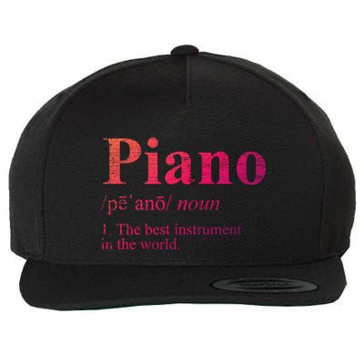 The Best Instrut In The World Piano Gift Wool Snapback Cap