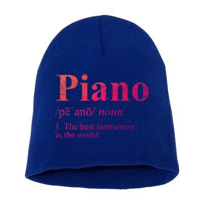 The Best Instrut In The World Piano Gift Short Acrylic Beanie