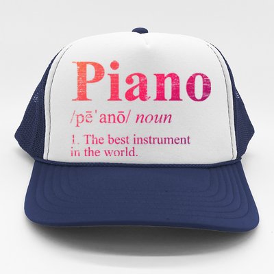 The Best Instrut In The World Piano Gift Trucker Hat