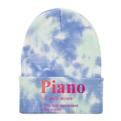 The Best Instrut In The World Piano Gift Tie Dye 12in Knit Beanie