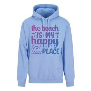 The Beach Is My Happy Place Gift Unisex Surf Hoodie