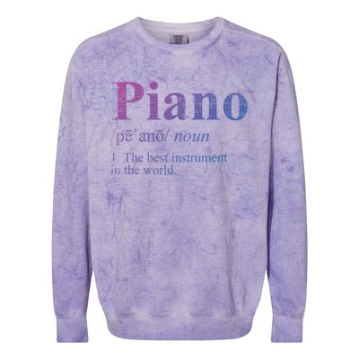 The Best Instrut In The World Piano Gift Colorblast Crewneck Sweatshirt