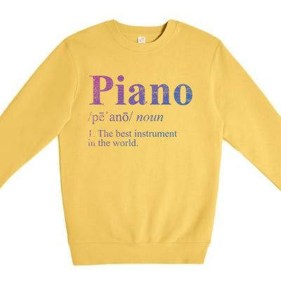 The Best Instrut In The World Piano Gift Premium Crewneck Sweatshirt