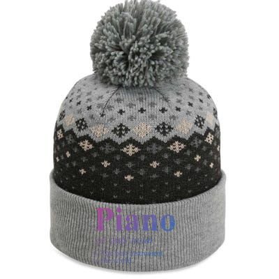 The Best Instrut In The World Piano Gift The Baniff Cuffed Pom Beanie