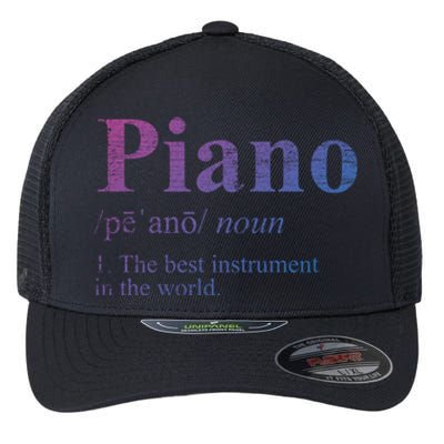 The Best Instrut In The World Piano Gift Flexfit Unipanel Trucker Cap