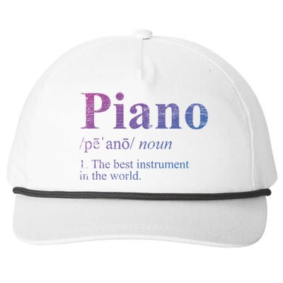 The Best Instrut In The World Piano Gift Snapback Five-Panel Rope Hat