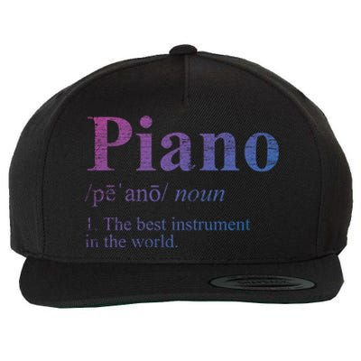 The Best Instrut In The World Piano Gift Wool Snapback Cap