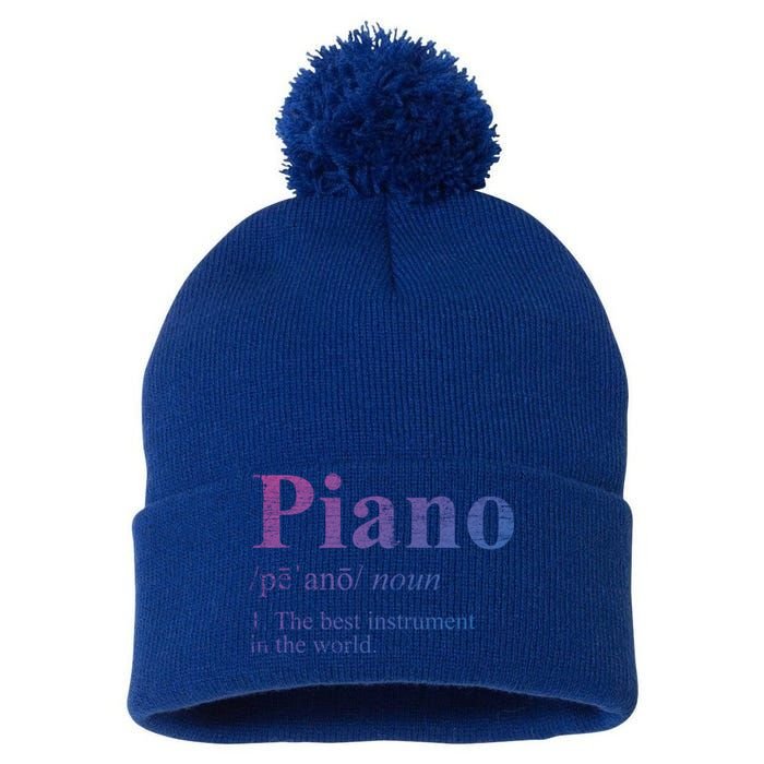 The Best Instrut In The World Piano Gift Pom Pom 12in Knit Beanie