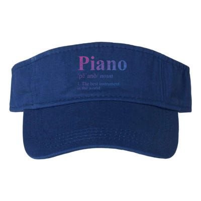 The Best Instrut In The World Piano Gift Valucap Bio-Washed Visor