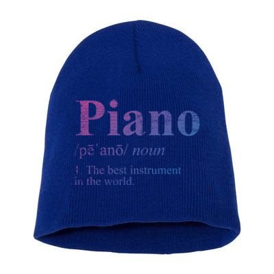 The Best Instrut In The World Piano Gift Short Acrylic Beanie