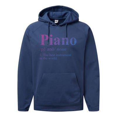 The Best Instrut In The World Piano Gift Performance Fleece Hoodie