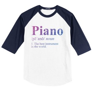 The Best Instrut In The World Piano Gift Baseball Sleeve Shirt