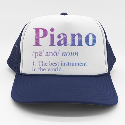 The Best Instrut In The World Piano Gift Trucker Hat