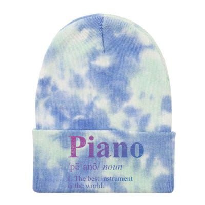 The Best Instrut In The World Piano Gift Tie Dye 12in Knit Beanie