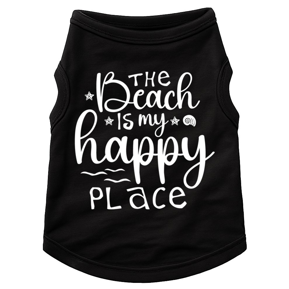 The Beach Is My Happy Place Great Gift Doggie Tank
