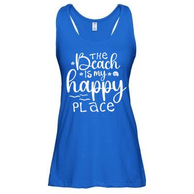 The Beach Is My Happy Place Great Gift Ladies Essential Flowy Tank