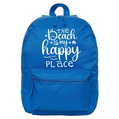 The Beach Is My Happy Place Great Gift 16 in Basic Backpack