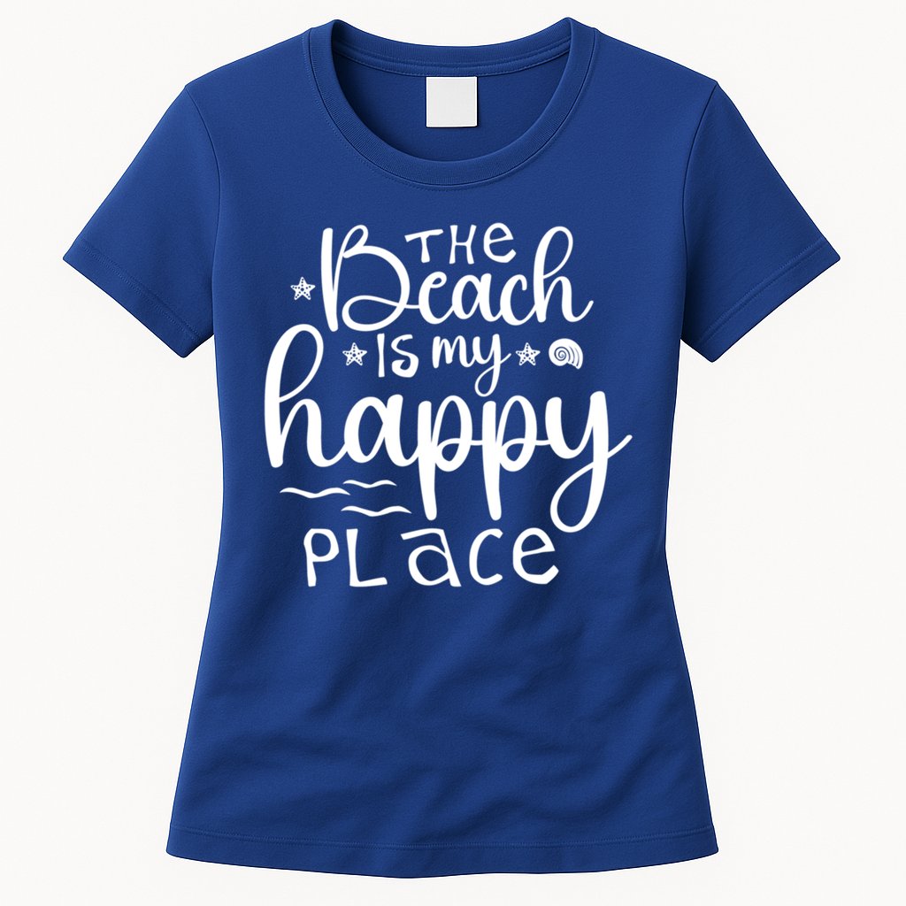The Beach Is My Happy Place Great Gift Womens T-Shirt