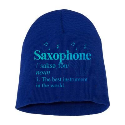 The Best Instrut In The World Saxophone Gift Short Acrylic Beanie