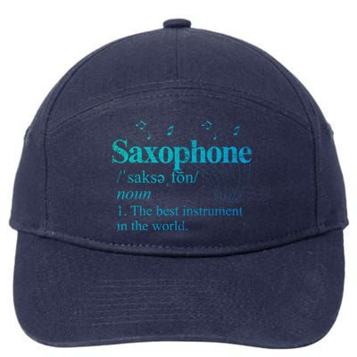 The Best Instrut In The World Saxophone Gift 7-Panel Snapback Hat